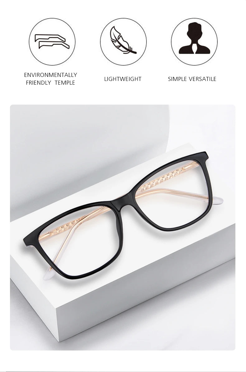 Kansept Unisex Full Rim Square Tr 90 Alloy Reading Glasses 25002 - Size Chart