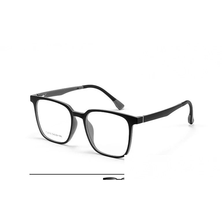 Kansept Unisex Full Rim Square Tr 90 Reading Glasses Clip On Polarized Sunglasses 2190 - TJ2190C3 / +350