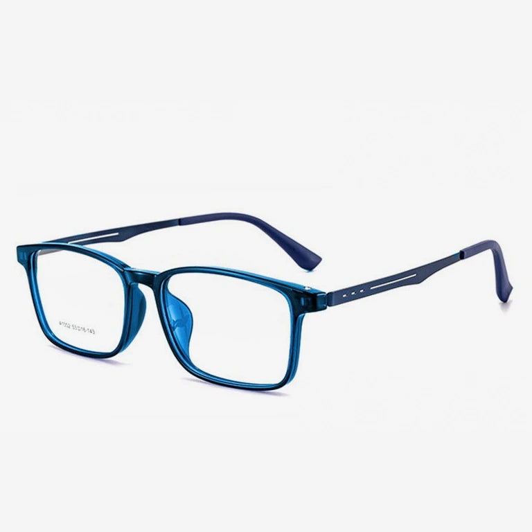 Kansept Unisex Full Rim Square Tr 90 Titanium Reading Glasses - +200 / A1002-C3