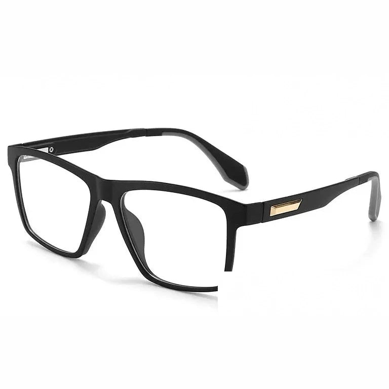 Kansept Unisex Full Rim Square Tr 90 Titanium Reading Glasses 56809 - 6809 BLACK / CN / 0