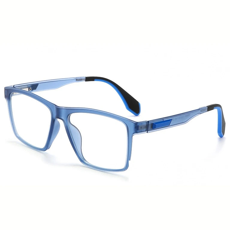 Kansept Unisex Full Rim Square Tr 90 Titanium Reading Glasses 56809 - 6809 BLUE / CN / -300