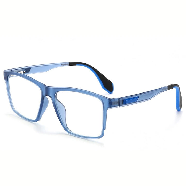 Kansept Unisex Full Rim Square Tr 90 Titanium Reading Glasses 56809 - 6809 BLUE / CN / -300