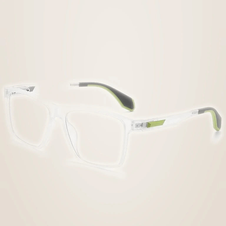 Kansept Unisex Full Rim Square Tr 90 Titanium Reading Glasses 56809 - 6809 CRYSTAL / CN / -350