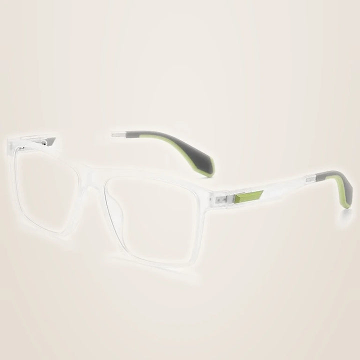 Kansept Unisex Full Rim Square Tr 90 Titanium Reading Glasses 56809 - 6809 CRYSTAL / CN / -350