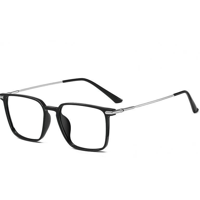 Kansept Unisex Full Rim Square Tr 90 Titanium Frames 005100 - JH005-BK SILVER