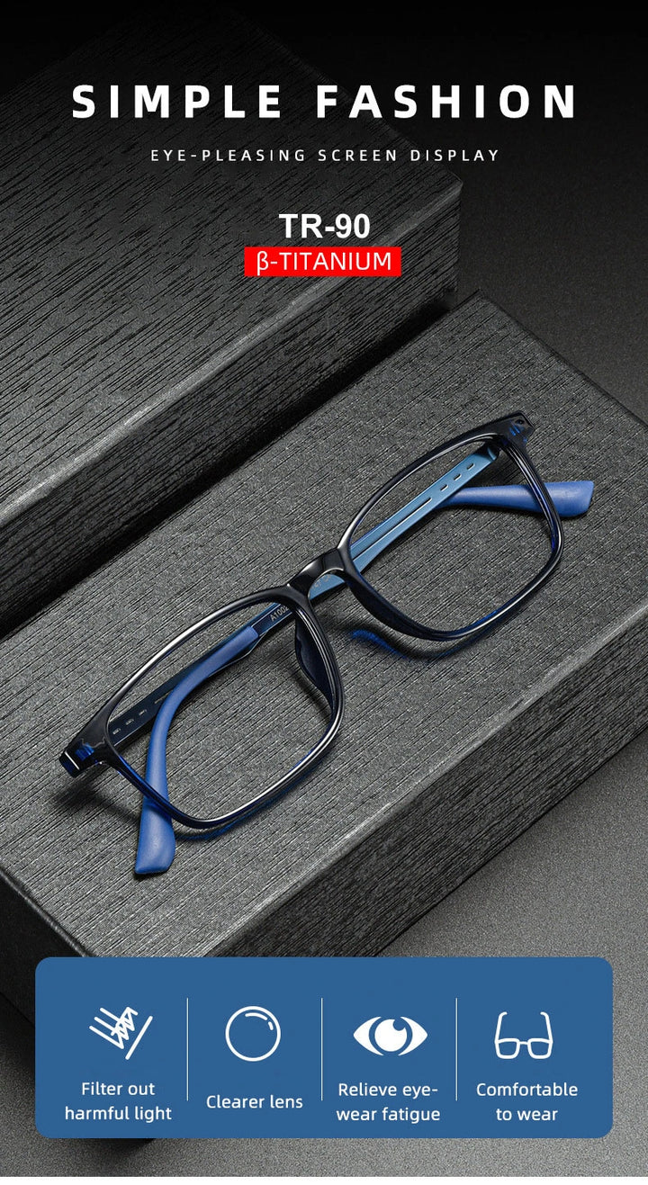 Kansept Unisex Full Rim Square Tr 90 Titanium Reading Glasses - Size Chart