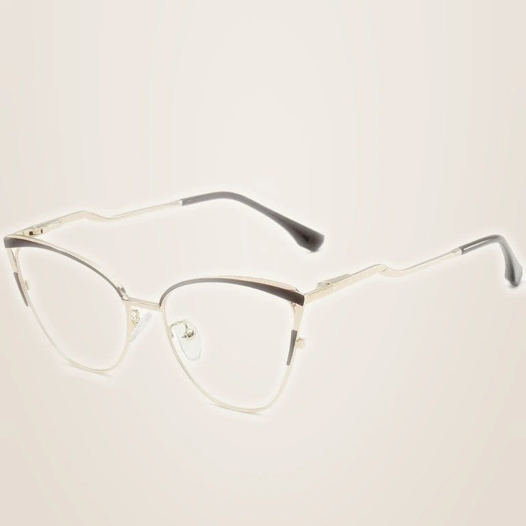 Kansept Women's Full Rim Cat Eye Alloy Frames 680010 - 68001-Brown