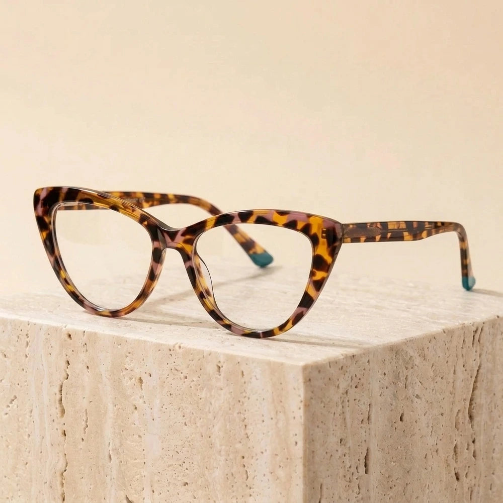 Kansept Women's Full Rim Cat Eye Tr 90 Alloy Reading Glasses 712156 - 2156C1 DEMI