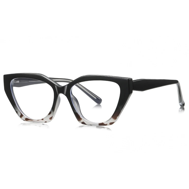Kansept Women's Full Rim Cat Eye Tr 90 Alloy Reading Glasses 62036 - LS036C3 BLACK DEMI / +50