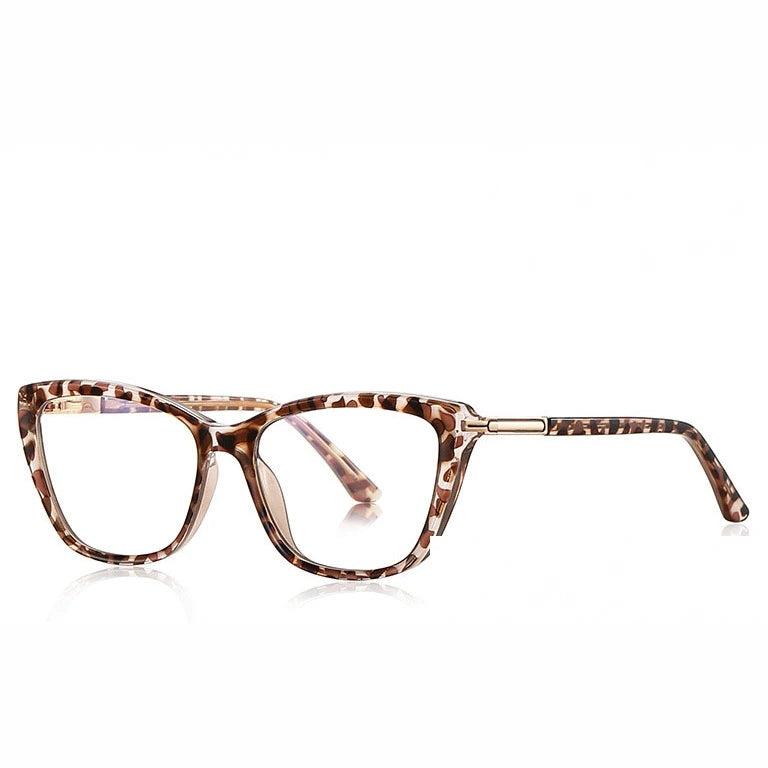 Kansept Women's Full Rim Cat Eye Tr 90 Titanium Reading Glasses 22335 - 2233C3 DEMI / -350