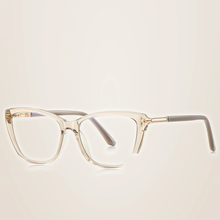 Kansept Women's Full Rim Cat Eye Tr 90 Titanium Reading Glasses 22335 - 2233C4 TEA / -200