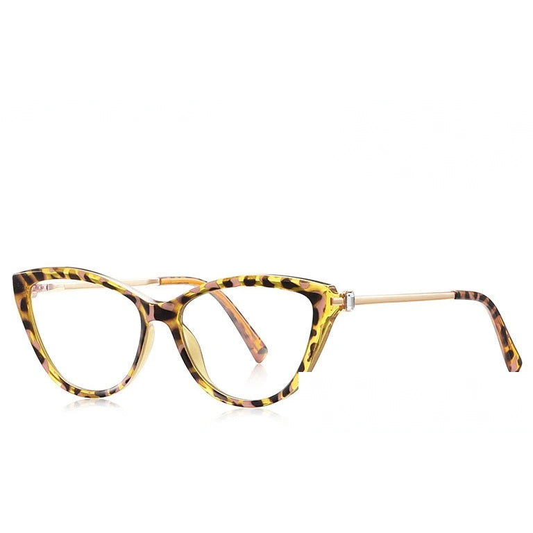 Kansept Women's Full Rim Cat Eye Tr 90 Titanium Reading Glasses 22406 - 2240C3 DEMI / -350