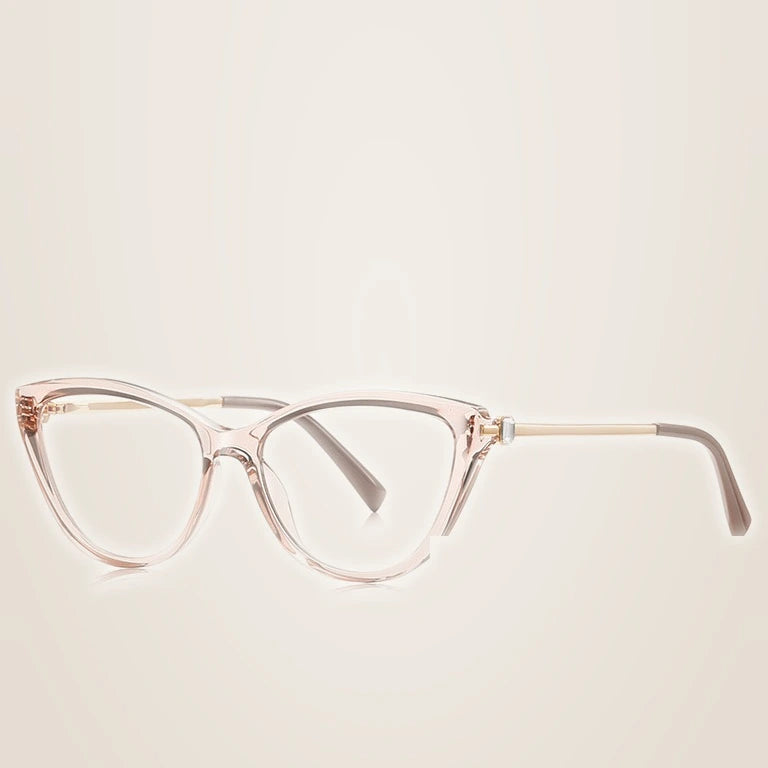 Kansept Women's Full Rim Cat Eye Tr 90 Titanium Reading Glasses 22406 - 2240C4 TEA / +150