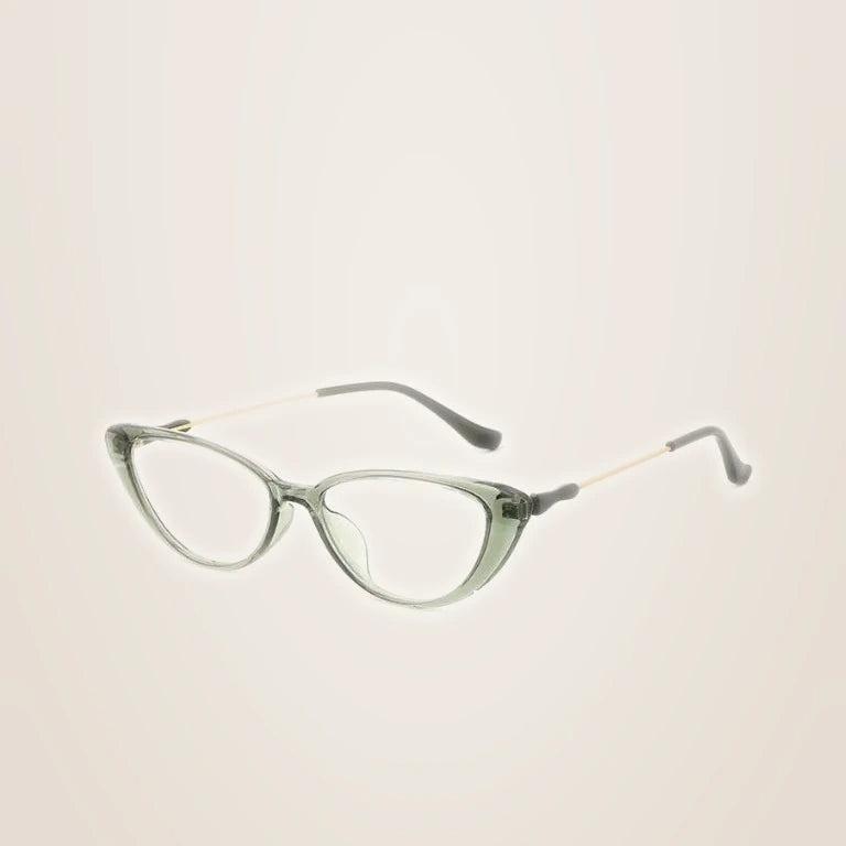 Kansept Women's Full Rim Cat Eye Tr 90 Titanium Reading Glasses 72383 - 72383 GREEN / CHINA / +350