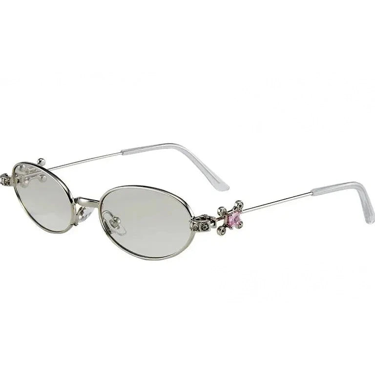 Kansept Women's Full Rim Oval Alloy Reading Glasses 717619 - 7619-Silver Mercury / +300