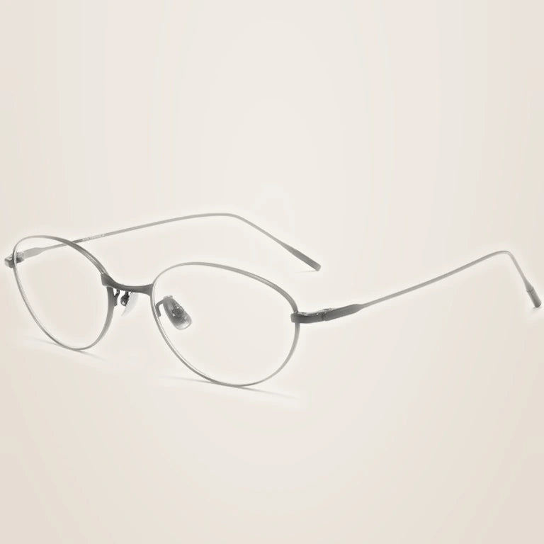 Kansept Women's Full Rim Oval Cat Eye Alloy Reading Glasses 230083 - 30883ZMC3 BLACK / -400