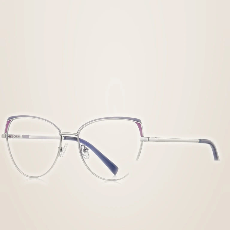 Kansept Women's full Rim Oval Cat Eye Tr 90 Alloy Reading Glasses 3105 - 3105C4 / 0