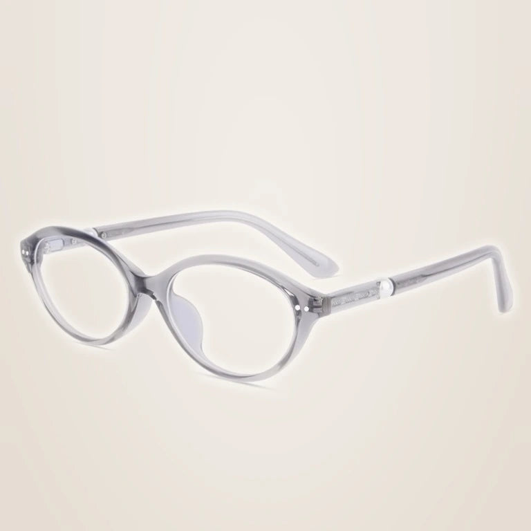 Kansept Women's Full Rim Oval Tr 90 Alloy Reading Glasses 77221 - 7221C2 GRAY / +350