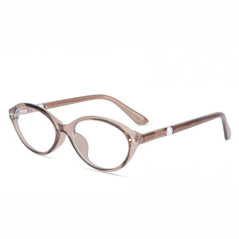 Kansept Women's Full Rim Oval Tr 90 Alloy Reading Glasses 77221 - 7221C3 TEA / -250
