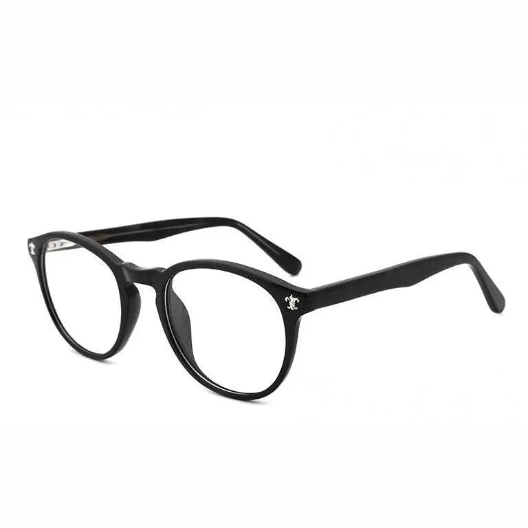 Kansept Women's Full Rim Round Injection Acetate Frame Eyeglasses Fg6003 - black