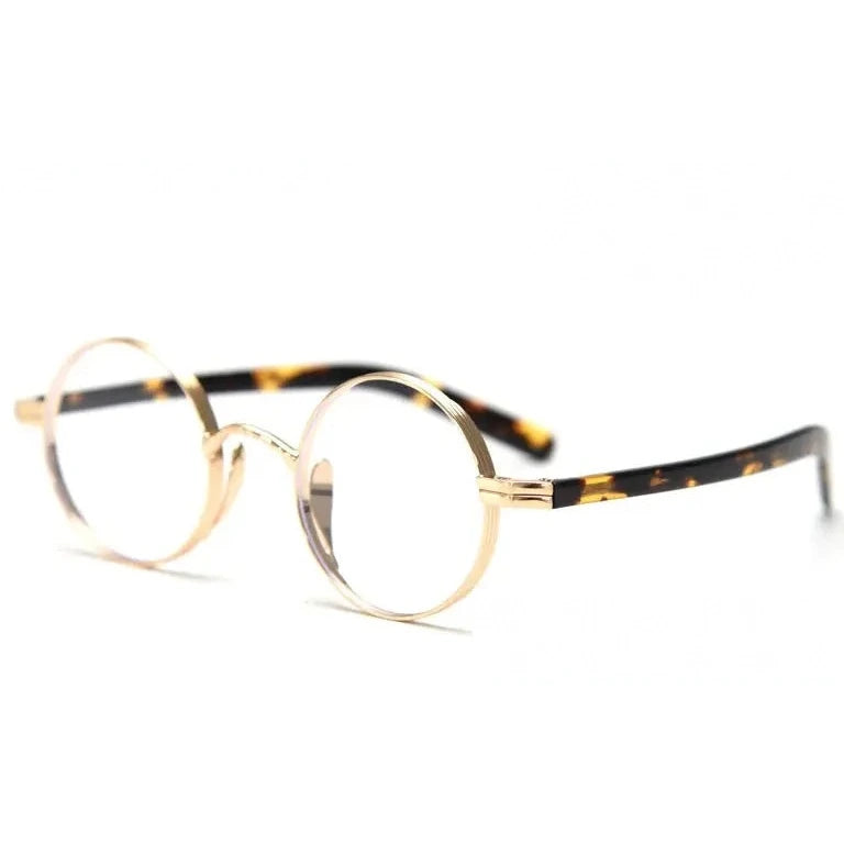 Kansept Women's Full Rim Round Tr 90 Alloy Reading Glasses 400235 - 00235 GOLD DEMI / -400