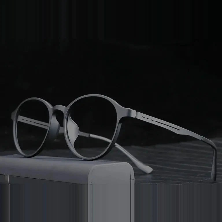 Kansept Women's Full Rim Round Tr 90 Titanium Reading Glasses 472013 - 2013 Black / -250