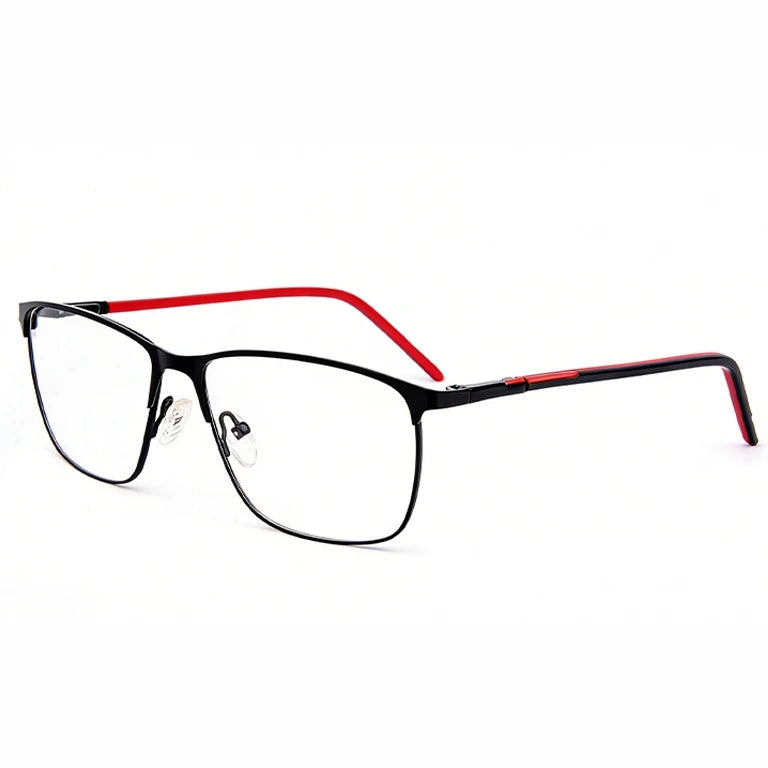 Kansept Women's Full Rim Square Metal Frames 900400 - MT9004C1 MBLACK