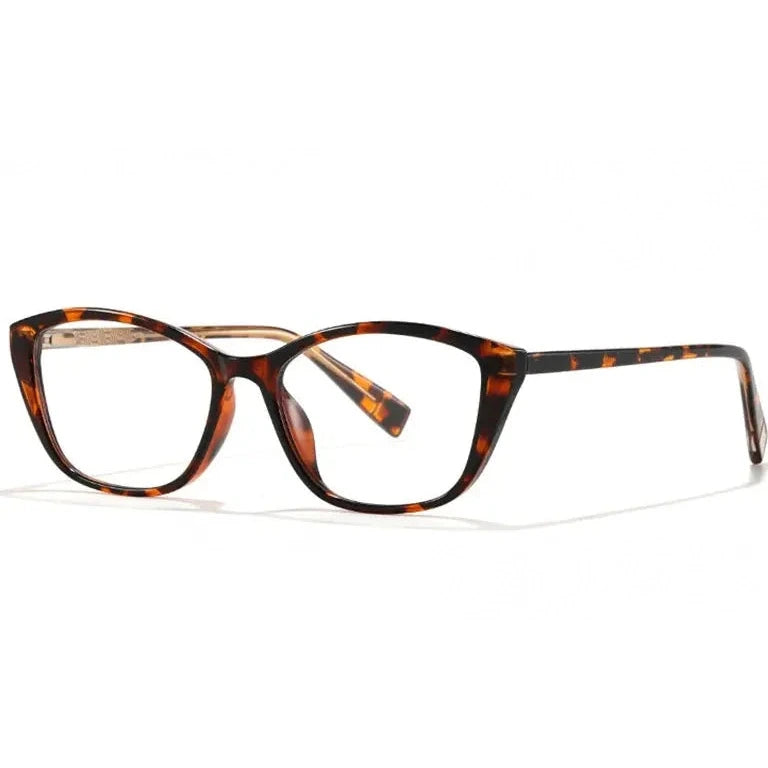 Kansept Women's Full Rim Square Tr 90 Alloy Reading Glasses 27020 - 27020C5 DEMI / +200