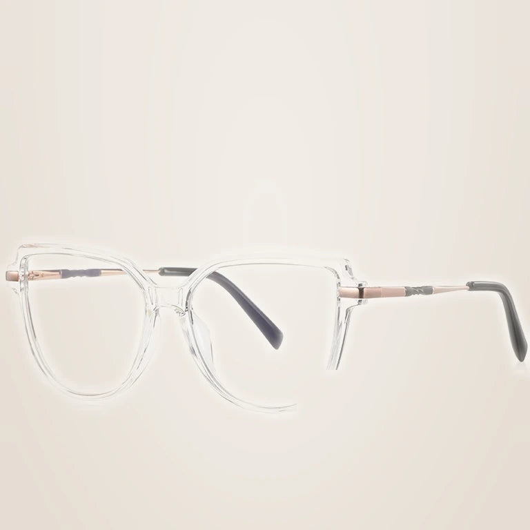 Kansept Women's Full Rim Square Tr 90 Titanium Reading Glasses 72210 - 2210-C2 / +50