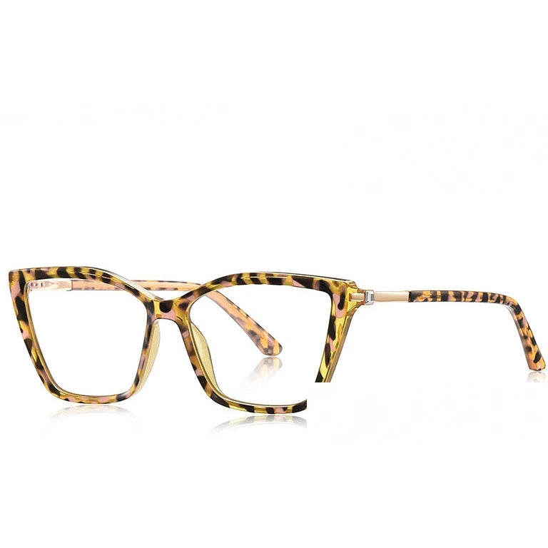 Kansept Women's Full Rim Square Tr 90 Titanium Reading Glasses 22387 - 2238C3 DEMI / 0