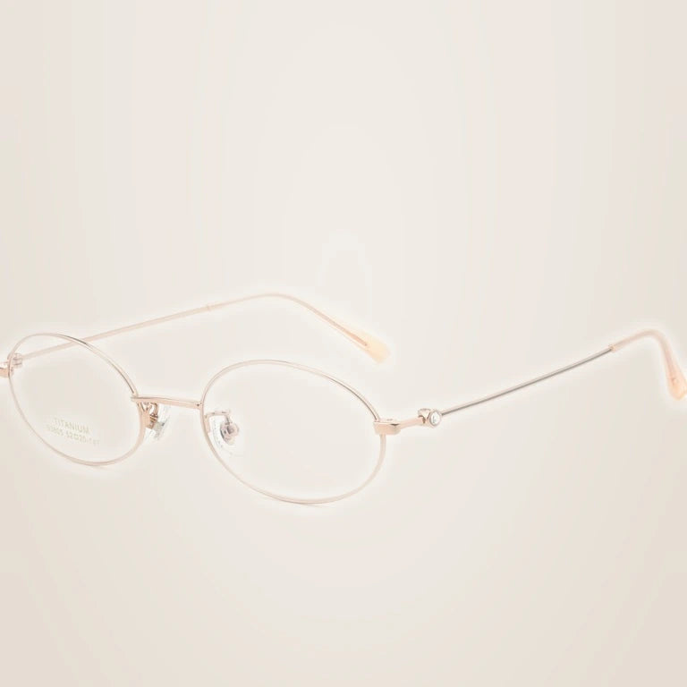 Kansept Women's Rimless Oval Titanium Frames 938050 - 93805-ROSE GOLD