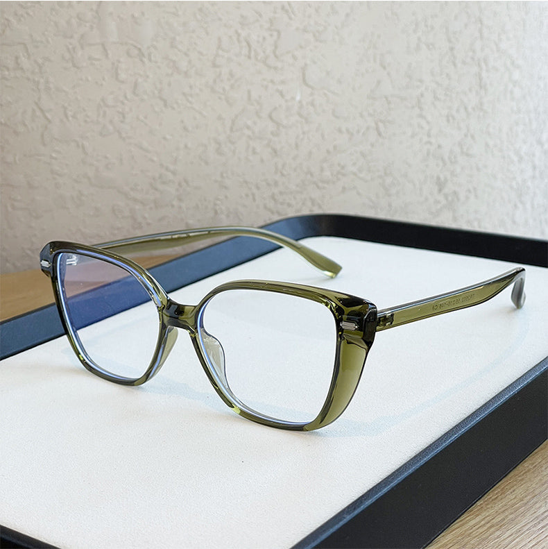 Kansept Women's Full Rim Cat Eye Tr 90 Alloy Reading Glasses 62502 - TR2502C1 BLACK