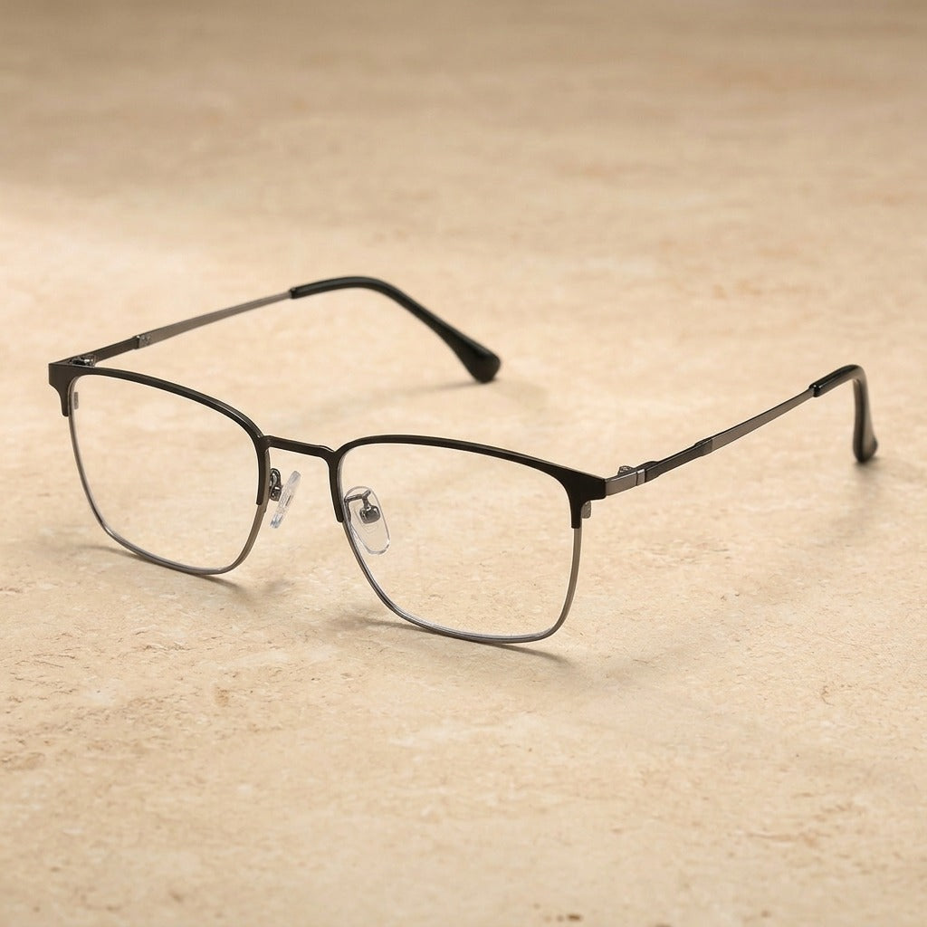 Kocolior Unisex Full Rim Square Acetate Alloy Hyperopic Reading Glasses 91872 - Gray