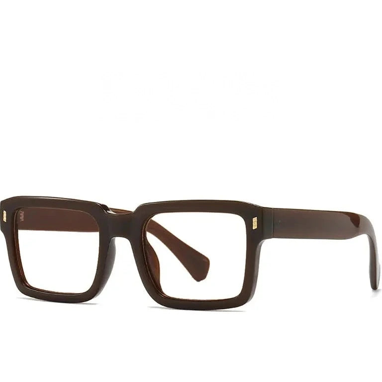Kocolior 491001 Unisex Full Rim Square PC Frames - Tea