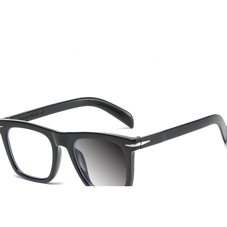 Kocolior Mens Full Rim Square Acetate Reading Glasses 18110 - Photochromic Gray / +150