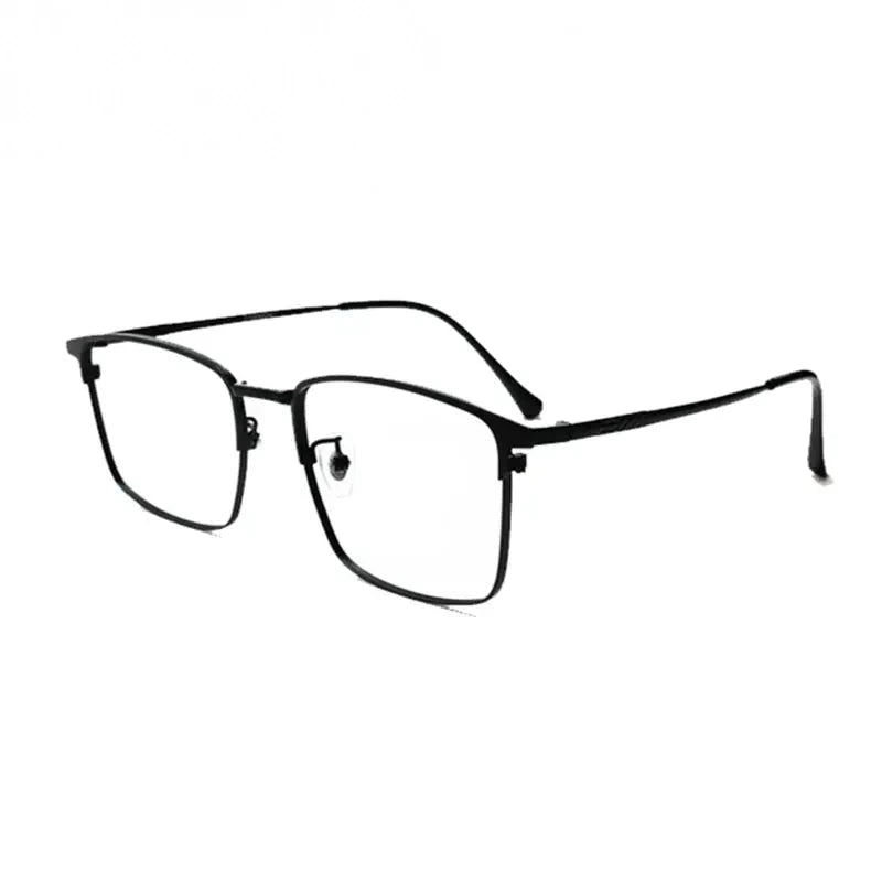 Kocolior Unisex Full Rim Big Square Titanium Eyeglasses 3010 - Black