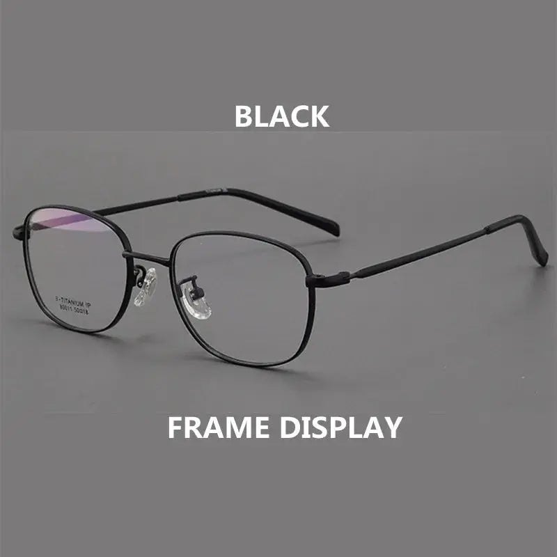 Kocolior Unisex Full Rim Irregular Square Alloy Hyperopic Reading Glasses 80011 - Black