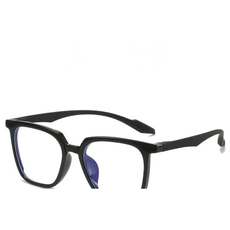 Kocolior Unisex Full Rim Large Square Acetate Hyperopic Reading Glasses 81013 - Black / 0