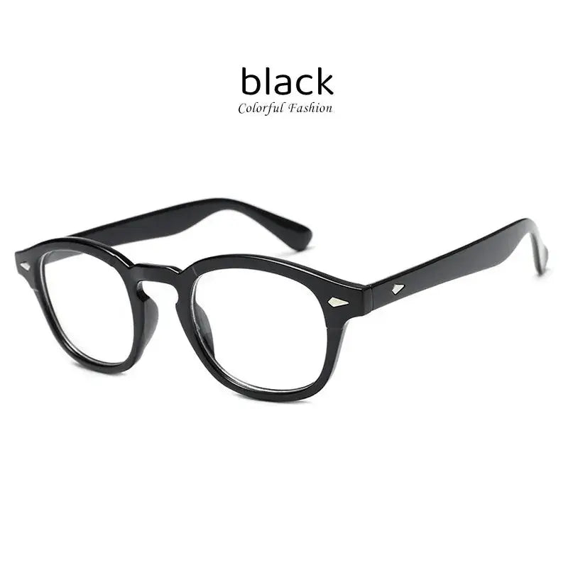 Kocolior Unisex Full Rim Oval Acetate Hyperopic Reading Glasses 3019 - Black