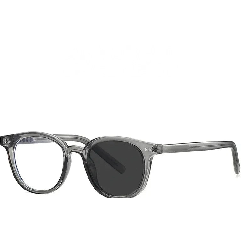 Kocolior Unisex Full Rim Oval Tr 90 Photochromic Reading Glasses 28005 - PHOTO Gray / +300