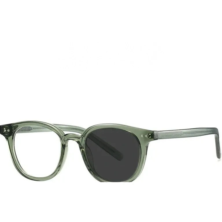 Kocolior Unisex Full Rim Oval Tr 90 Photochromic Reading Glasses 28005 - PHOTO Green / +200