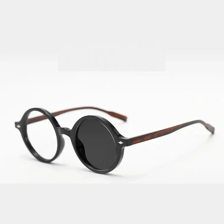 Kocolior Unisex Full Rim Round Tr 90 Alloy Photochromic Reading Glasses 75260 - PHOTO Black / Myopia-325