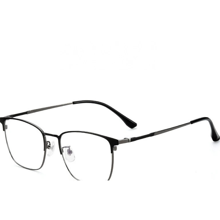 Kocolior Unisex Full Rim Square Acetate Alloy Hyperopic Reading Glasses 91872 - Gray / 0