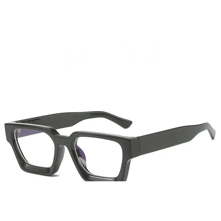 Kocolior Unisex Full Rim Square Acetate Hyperopic Reading Glasses 229402 - Black / 0