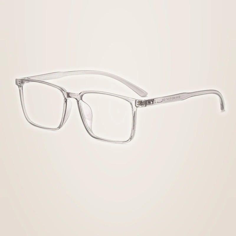 Kocolior Unisex Full Rim Square Acetate Tr 90 Hyperopic Reading Glasses D115 - Transparent / China / 0