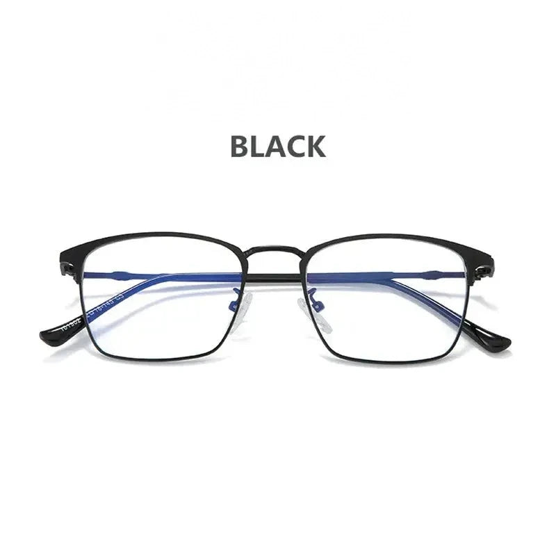 Kocolior Unisex Full Rim Square Alloy Hyperopic Reading Glasses 101902 - Black / China / 0