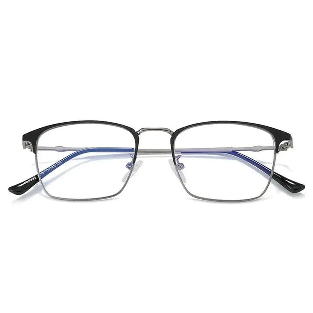 Kocolior Unisex Full Rim Square Alloy Hyperopic Reading Glasses 1 — view 2 | Kocolior at FuzWeb