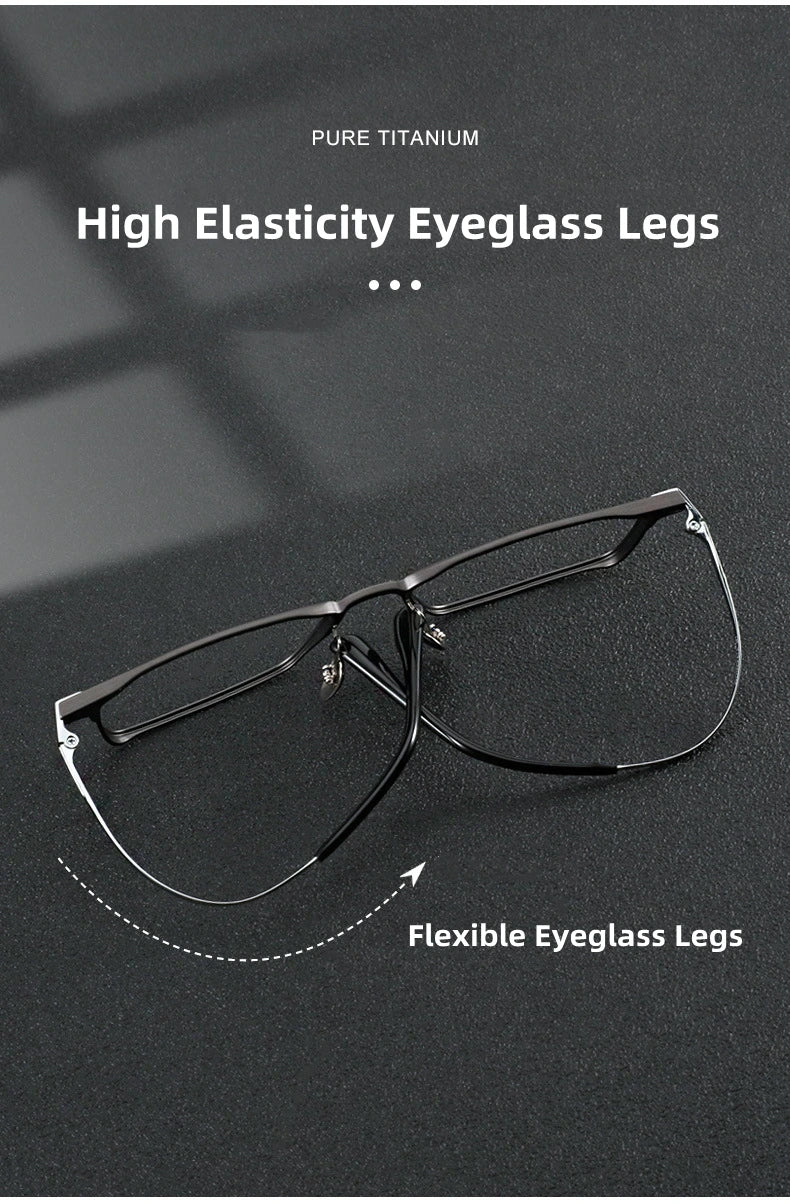 Kocolior Unisex Full Rim Square Aluminum Magnesium Titanium Photochromic Reading Glasses 628003 - Size Chart