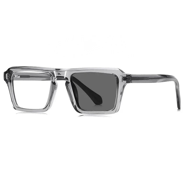 Kocolior Unisex Full Rim Square Brow Line Acetate Photochromic Reading Glasses 511049 - Photochromic Gray / CHINA / +150