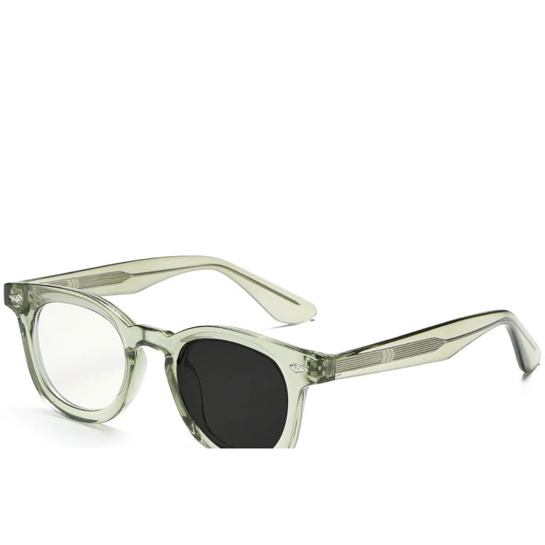 Kocolior Unisex Full Rim Square Tr 90 Alloy Photochromic Reading Glasses 682530 - PHOTO Green / 0